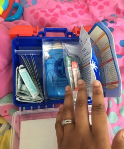 Be Smart Get Prepared 110 pc First Aid Kit: Clean, Treat, Protect Minor Cuts, Home, Office, Car, School, Business, Travel, Emergency, Outdoor, Camping & Sports, FSA/HSA (Packaging may vary) Dark Blue 1 Count (Pack of 1) 38 71LpkDA2G2L 1