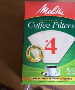 Melitta #4 Cone Coffee Filters, Natural Brown, 100 Count (Pack of 6) 600 Total Filters 35 71LqFn13USL
