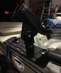 Scotty #282-BK Baitcaster Rod Holder w/Gearhead & Track (Black) Black 60 71LqxbxVjPL