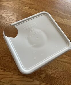 Rubbermaid Commercial Products Large Lid For 12, 18, And 22 Qt. Plastic Space Saving Square Food Storage Container (Fg652300Wht),White White Lid (12 qt.- 22 qt.) 25 71LrEL3ggwL