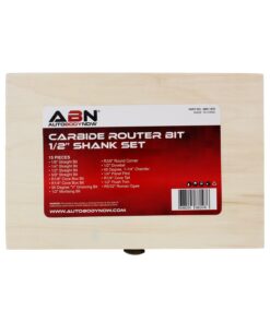 ABN 1/2in Shank Tungsten Carbide Router Bits for Woodworking - Wood Router Bit Set 15p Straight, Dovetail, Chamfer, Ogee 14 71Lrz4ZhZeL