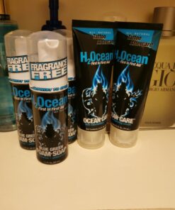 H2Ocean Blue Green Foam Soap - Tattoo Foam Antibacterial Soap for Tattoo Aftercare - Tattoo Care with Aloe Vera - Travel-Size Tattoo Moisturizer Soap - 1.7 oz 29 71Ls ZR3j6L