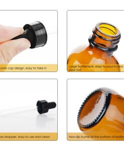 Yesker Amber Glass Bottles (Pack of 6) for Essential Oils with Glass Eye Dropper, 2 Ounce Capacity 6 Pack 23 71Ls5rIKtoL