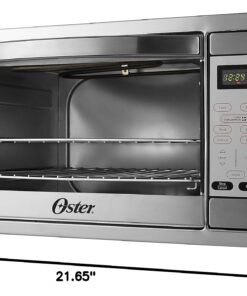 Oster Toaster Oven, 7-in-1 Countertop Toaster Oven, 10.5" x 13" Fits 2 Large Pizzas, Stainless Steel Convection Oven 28 71Lt31WPD3L