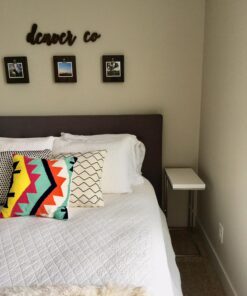 Monarch Specialties 3008, C-shaped, End, Side, Snack, Living Room, Bedroom, Laminate, White, Contemporary, Modern Accent Table-Glossy Chrome Metal, 10.25" L x 18.25" W x 25.25" H 43 71Lteec2fCL