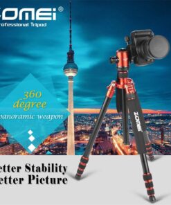 ZOMEI Heavy Duty Camera Tripod Travel Z818 Aluminium Alloy Monopod with 360 Panorama Ball Head Quick Release Plate(Orange) Orange 27 71LucQZtiAL
