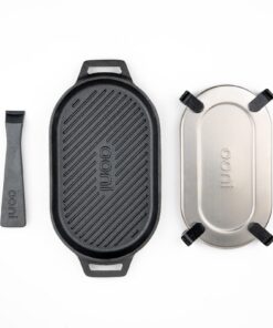 ooni Cast Iron Grizzler Plate - Griddle Cast Iron Pan - Cast Iron Cookware with Removable Handle - Cast Iron Griddle - Pre-Seasoned Oven Safe 11 71LufU3ijoL