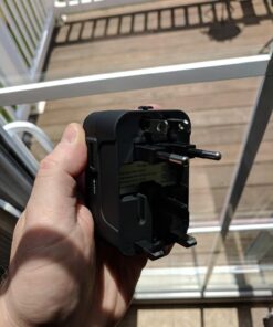 Travel Adapter, JOOMFEEN Worldwide All in One Universal Power Wall Charger AC Power Plug Adapter with Dual USB Charging Ports for USA EU UK AUS Cell Phone Laptop (Black) Black 57 71Lvi5rINNL