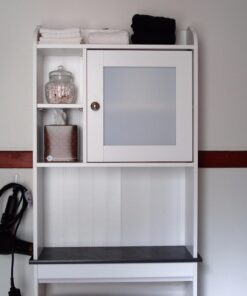 Sauder Caraway Etagere/Pantry cabinets, L: 23.31" x W: 7.44" x H: 68.07", Soft White finish 33 71LvrDv74SL