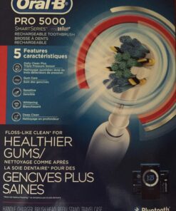 Oral-B Pro 5000 Smartseries Power Rechargeable Electric Toothbrush with Bluetooth Connectivity, White Edition 1 Count (Pack of 1) 59 71LxVZAIEgL
