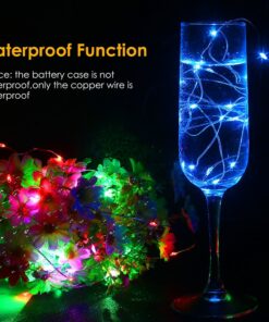 GDEALER 8 Pack 7.2 Feet 20 Led Fairy Lights Battery Operated Mini Silver Copper Wire Firefly String Lights for Christmas Bedroom Indoor Outdoor Wedding Mason Jar Dorm Decor DIY Costume Multi Color 8 Colors Mix 29 71LxgLlVLIL