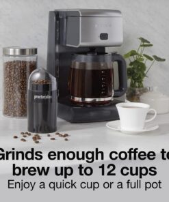 Proctor Silex Fresh Grind 4oz Electric Coffee Grinder for Beans, Spices and More, Retractable Cord, Stainless Steel Blades, Black 9 71Lz933nApS