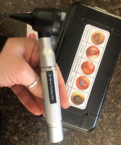 【Lifetime Warranty】4th Generation Doctor Mom LED Pocket Pro Otoscope with both Adult and Pediatric Disposable Specula Tips, Battery, and Protective Hard Plastic Case 24 71LzD24jB5L
