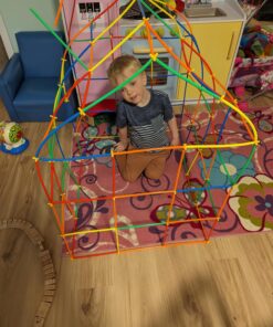 RAINBOW TOYFROG Building Straws and Connectors - STEM Blocks Construction Toys for Boys & Girls - 300 Pcs Straw Building Set - Engineering Connector Blocks for Kids 33 71LzULKUHPL 2