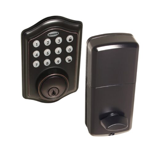Honeywell Safes & Door Locks - 8712409 Electronic Entry Deadbolt with Keypad, Oil Rubbed Bronze, 2.9 x 2 x 6.2 inches