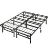 ZINUS SmartBase Tool-Free Assembly Mattress Foundation, 14 Inch Metal Platform Bed Frame, No Box Spring Needed, Sturdy Steel, Underbed Storage, Queen Black 52 71M MtvMejL