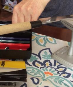 Lansky Standard Knife Sharpening System: 3-Stone Ceramic Knife Sharpener Kit with Honing Oil - LKC03 40 71M0CJRQIqL