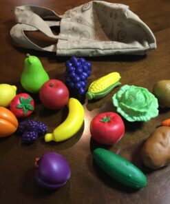 Learning Resources Fresh Picked Fruit And Veggie Tote, 17 Piece, Age 18 months+, Multicolor,8 L x 9 W in One Size 41 71M1TqiPAbL