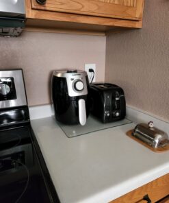 CHEFMAN Small, Compact Air Fryer Healthy Cooking, 2 Qt, Nonstick, User Friendly and Adjustable Temperature Control w/ 60 Minute Timer & Auto Shutoff, Dishwasher Safe Basket, BPA - Free, Black 2 Quart 45 71M1bYeRWDL 2