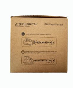 J-Tech Digital Scroll Endurance Wired Mouse Ergonomic Vertical USB Mouse with Adjustable Sensitivity (600/1000/1600 DPI), Removable Palm Rest & Thumb Buttons - Reduces Hand/Wrist Pain (Wired) 30 71M2FNI2 L 1