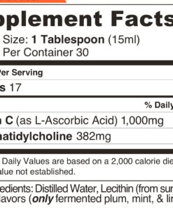 Lipo Naturals Liposomal Vitamin C 1000mg Liquid (30 Doses) - Natural Formula Immunity + Energy Support - Vegan, China-Free (15oz / 443ml) 1 12 71M2iUe6MvL