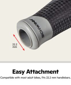 Schwinn Ergonomic Comfort Bike Grips, Fits Most Standard Bicycle Handlebars, Provide Extra Comfort and Improved Grip, Bike Parts and Accessories Black 30 71M3BAXXdlL