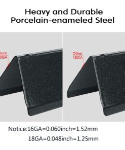 Hisencn 7635 15.3 inch Flavor Bars Porcelain-Enameled Flavorizer Bars, Heat Plate Replacement for Weber Spirit I & II 200 Series, Spirit E210, S210, E220, S220 with Front Control Knobs Porcelain Steel For Spirit I/II 200 19 71M3KS2LRWL