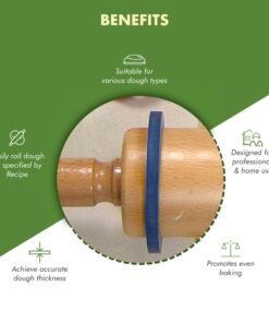 Regency Wraps Evendough Bands, Rolling Pin Rings for Rolling Dough to Precise Thickness for Pizza, Pies, Pastries, Pasta, Set of 4 sizes, Pack of 1 13 71M3hp5K1eL