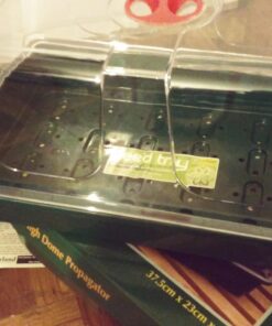 EarlyGrow 93763 Medium Seed and Herb Domed Propagator with Vented Side Height Extension, Extender, Green Medium with Side Extender 59 71M442QjFL