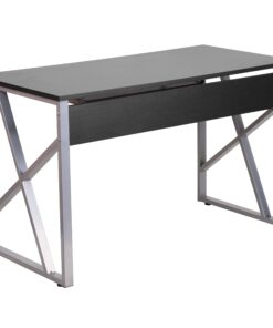 Flash Furniture Salvador Black Computer Desk with Pull-Out Keyboard Tray and Cross-Brace Frame 16 71M4gLUlSL