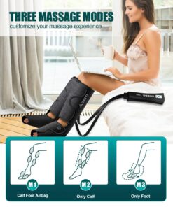 AICUTTI Foot and Leg Massager, Gifts for Women, Men, Mom, Dad, Christmas, Fathers Mothers Day, Air Compression Massager with Heat for Thighs, Calves, Knee, Feet, Edema, Swelling and Varicose Veins 32 71M5PIax8DL