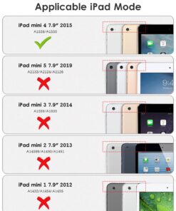 Alternative view of DTTO Case for iPad Mini 4,(Not Compatible with Mini 5th Generation 2019) Ultra Slim Lightweight Smart Case Trifold Stand with Flexible Soft TPU Back Cover for iPad mini4[Auto Sleep/Wake],Rose Gold Rose Gold