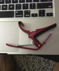 Kyser Quick-Change Guitar Capo for 6-string acoustic guitars, Ruby Red, KG6RA 14 71M67GHnMlL