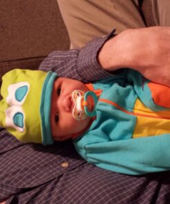 Sozo Unisex-Baby Newborn Caterpillar Bunting and Cap Set 0-6 Months Blue/Yellow/Orange/Green 7 71M67gOaqSL