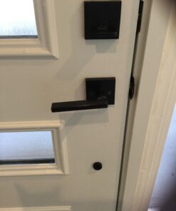 Kwikset San Clemente Front Door Lock Handle and Deadbolt Set, Entry Handleset Exterior with Interior Reversible Lever, Venetian Bronze, Pick Resistant SmartKey Rekey Deadbolt Security 31 71M6YsYXTL