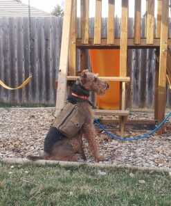 OneTigris Dog Pack Hound Travel Camping Hiking Backpack Saddle Bag Rucksack for Medium & Large Dog (Brown, Large) 11.4"L x 8.7"W x 2.4"H Brown 39 71M6d EEg3L