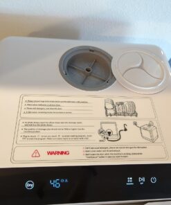 Hermitlux Countertop Dishwasher, 5 Washing Programs Portable Dishwasher With 5-Liter Built-in Water Tank For Glass Door 53 71M6hf1MqQL