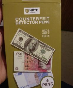 NoteShield 6 Pack Counterfeit Detector Pen Counterfeit Pens Bill Pens Money Marker Detect Fake Marker, Check Bills False Currency Counterfit Marker Pen 23 71M7 SwUCmL