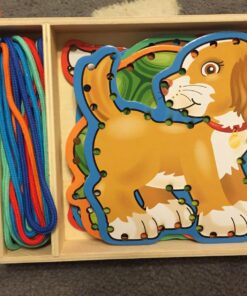 Melissa & Doug Lace and Trace Activity Set: Pets - 5 Wooden Panels and 5 Matching Laces - Lacing Toys For Toddlers, Fine Motor Skills Threading Cards For Preschoolers And Kids Ages 3+ 42 71M7 ni4uNL