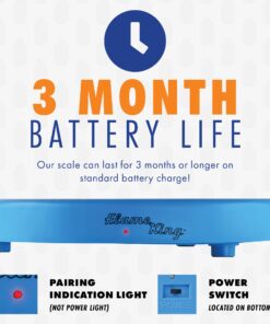 Flame King Smart Wireless Propane Tank Scale - Bluetooth Gas Gauge with App Connectivity for BBQ and Grills Monitors Multiple Propane Cylinders - 20/30/40 lb Tanks 14 71M8guwmibL