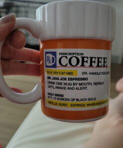 BigMouth Inc. Prescription Coffee Mug - Large Funny Prescription Coffee Cup - Unique Pharmacy Gifts - Hilarious Novelty and Gag Gifts for Doctor - Dishwasher-Safe Ceramic Pill Bottle Coffee Cup - 12oz White 22 71M9kciTrQL