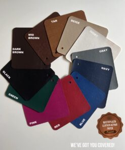 MastaPlasta Instant Self-Adhesive Premium Leather Repair Patch. Color: Tan Leather 2-INCH Diameter Circle (5cm). Upholstery Quality Adhesive Patch for Sofas, Car Interiors, Bags & More 2-INCH CIRCLE D Tan Leather 15 71MBxNHTnkL