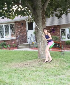 Squirrel Products Heavy Duty Green Disc Tree Swing with Rope for Outdoor Play - Easy DIY Addition to Playset or Tree 36 71MCmMXj4eL