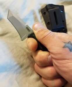 COLUMBIA RIVER KNIFE & TOOL CRKT Minimalist Tanto Neck Knife: Compact Fixed Blade Knife, Folts Utility Knife with Bead Blast Blade, Resin Infused Fiber Handle, and Sheath 2386 29 71MCxVjkLJL 1