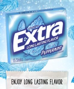 Extra Gum Peppermint Chewing Gum, 15 Pieces (Pack of 10) 27 71MDQyRFxJL