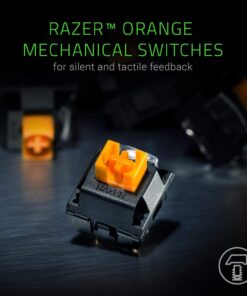 Razer BlackWidow Lite TKL Tenkeyless Mechanical Keyboard : Orange Key Switches - Tactile & Silent - White Individual Key Lighting - Compact Design - Detachable Cable - Classic Black Orange Switches - Tactile & Silent 31 71MDWq2udAL