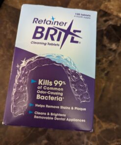 Retainer Brite - Retainer Cleaner Tablets for Invisalign, Mouth Guard Cleaner, Night Guard Cleaner and More. Cleaning Tablets for Ultrasonic Cleaners. 120 Tablets - 4 Month Supply. Made in USA 25 71MFS5IvqYL