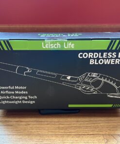 Leisch Life Cordless Leaf Blower Battery Operated,20V Handheld Electric Leaf Blower w/2.0Ah Battery & Fast Charger, 2 Speed Mode, Lightweight Battery Powered Blowers for Patio, Blowing Leaves and Snow Green 27 71MGFICfnPL 1