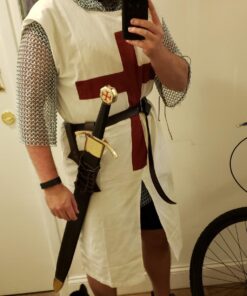 Armory Replicas - Genuine Bovine Leather Hawk Wood Sword Frog - Medieval Inspired Adjustable LARP Sabre Rapier Sword Weapon Frog Holster Holder Accessory Brown Right 27 71MGvzQ0KNL