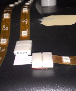 LEDwholesalers 12-Volt 16.4-ft RGB Color-Changing Kit with Controller and IR Remote, Power Supply, and LED Strip in White PCB, 2034RGB-R2+3369+3208 45 71MH1HuiWAL